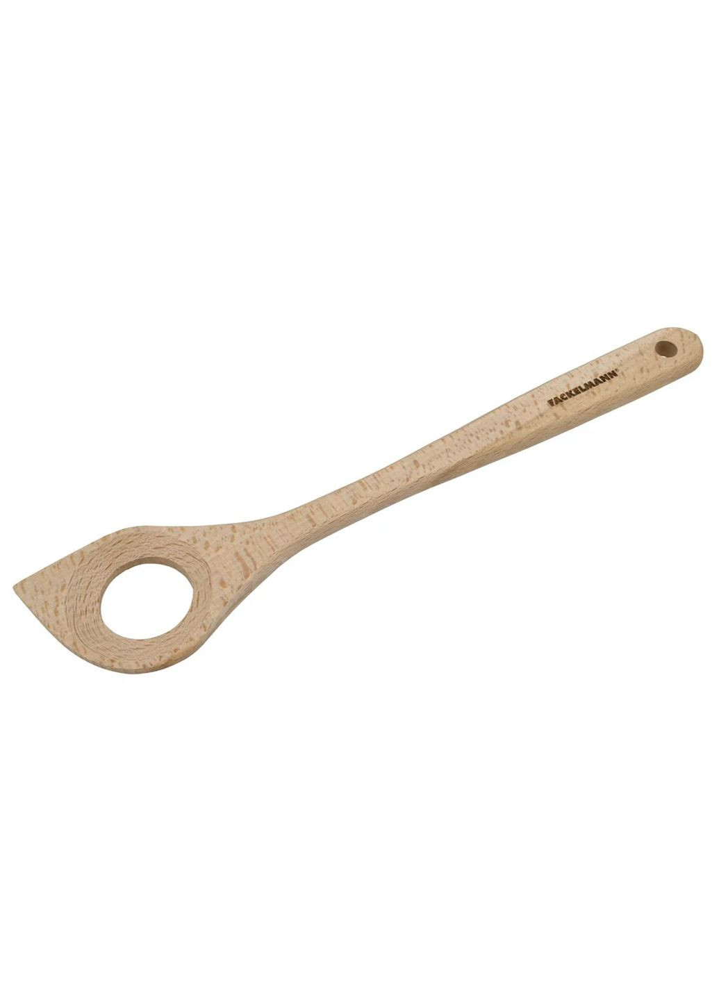 Деревянная ложка со скошенным краем и отверстием 30 см бежевый Fackelmann (314774547)