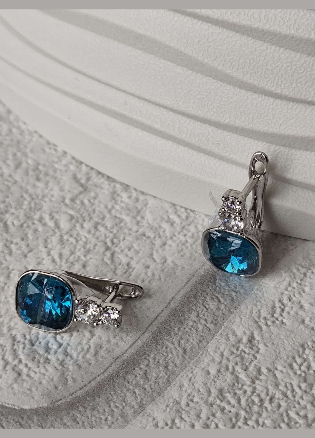 Классические сережки ксюпинг xuping родий медицинская сталь сваровски Xuping Jewelry (337503343)