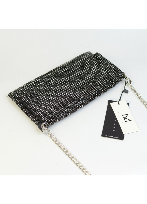 Клатч вечерний женский черный маленький из камней сумочка на цепочке Alex&Mia (354182792)
