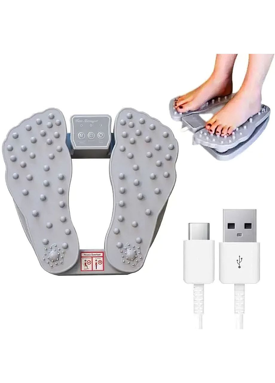 Масажер для стоп ніг електричний з функцією підігріву 2 режими Happy Home (360867059)