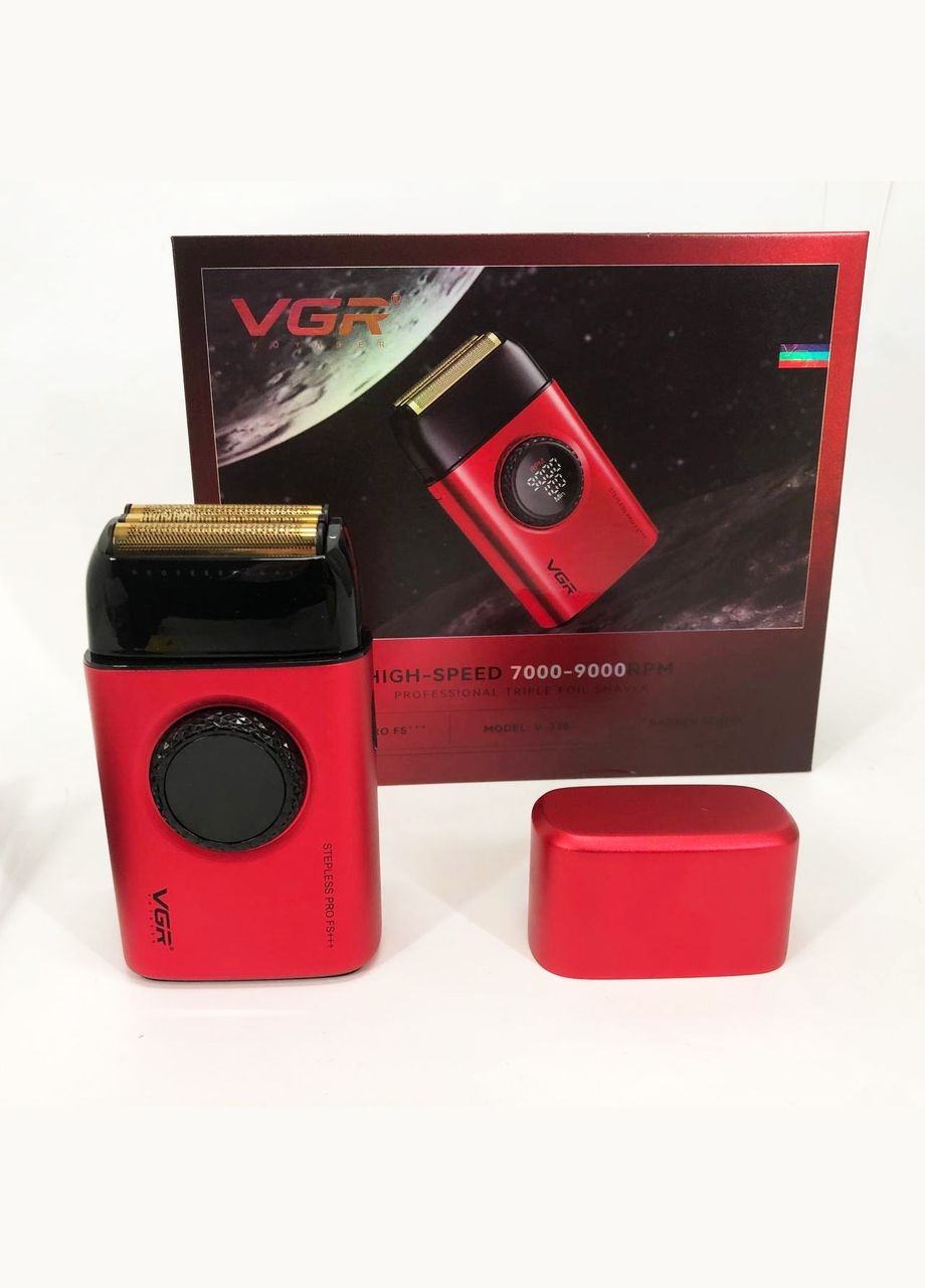 Машинка для стрижки бороды с аккумулятором VGR V-378 RED, LF-948 Профессиональная электробритва No Brand (351486055)