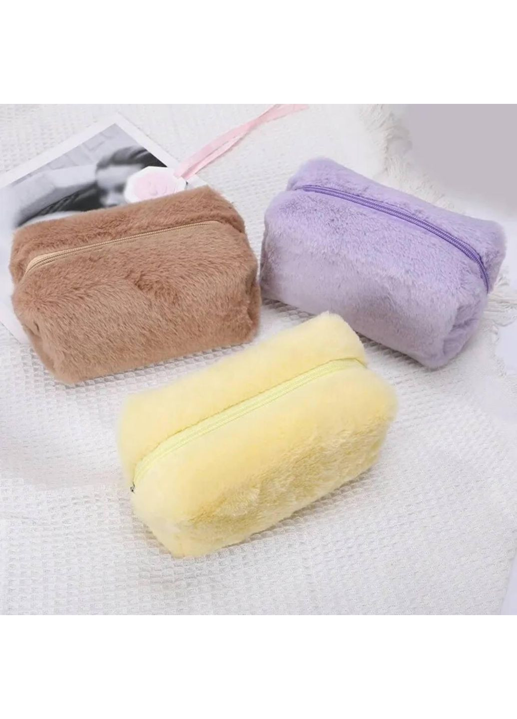 Плюшевая косметичка пенал лимонная тедди (Teddy) No Brand (295012632)