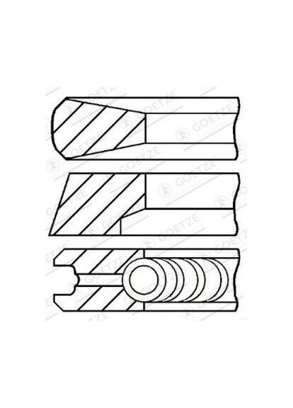 Кільця поршневі GOETZE (366138788)