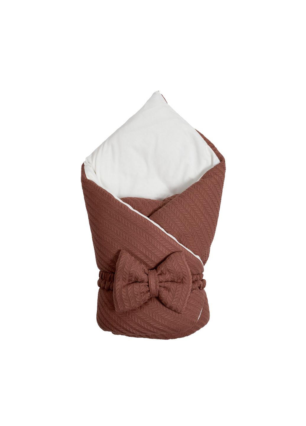 Конверт - плед Pastel со съемным наполнением (силикон) с бантиком 90х90 коричневый Twins (372852033)