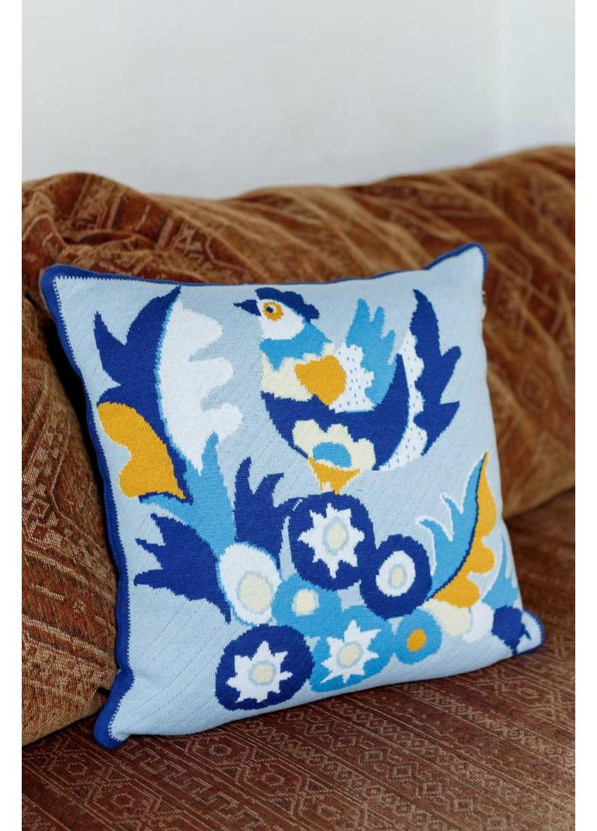 Вязаная наволочка Самчиковские мотивы для дома декор подушки для интерьера ProDobro (369365432)