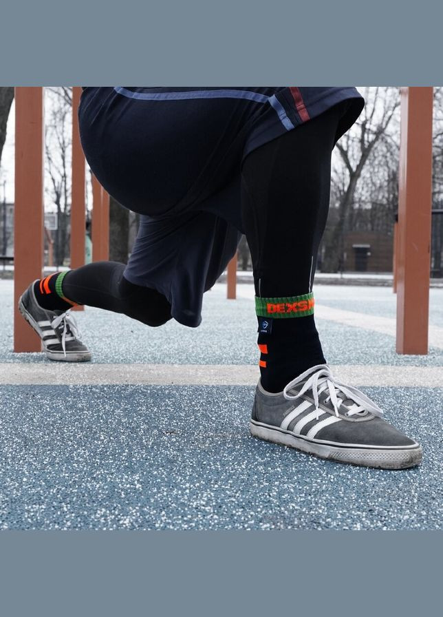 Шкарпетки водонепроникні Running, p-p S, з помаранчевими смугами DexShell (353502027)