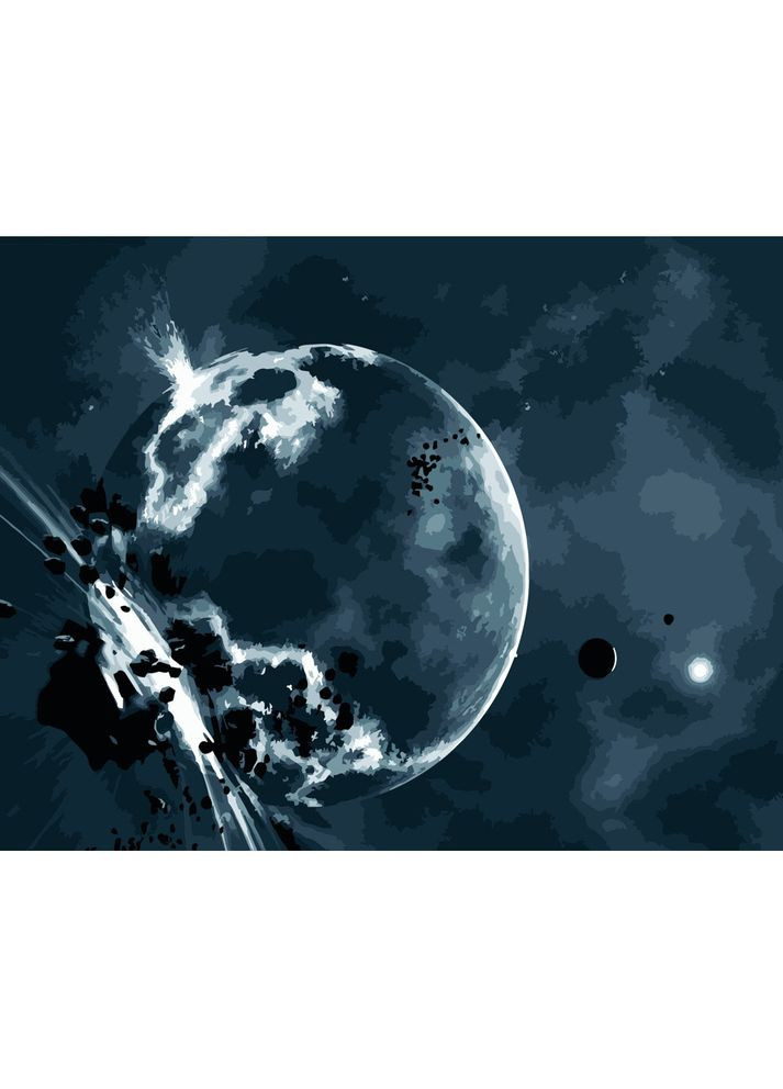 Картина по номерам для детей от 8 лет Космический взрыв хлопчатобумажная для творчества см Strateg (362434612)