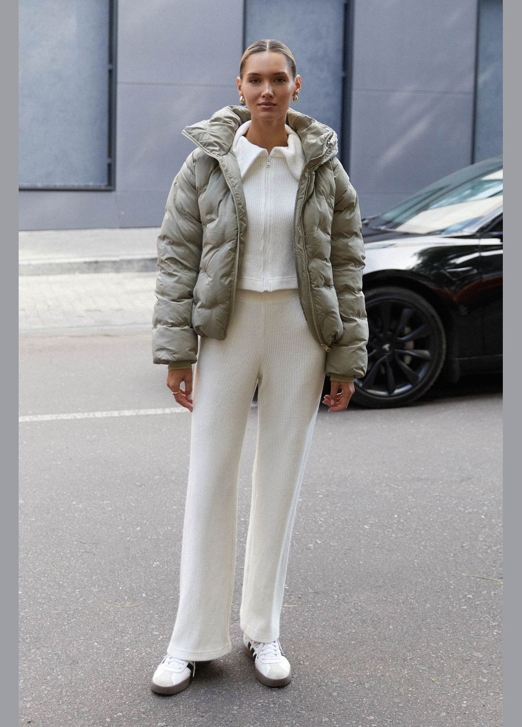 Оливковая зимняя куртка Seventeen