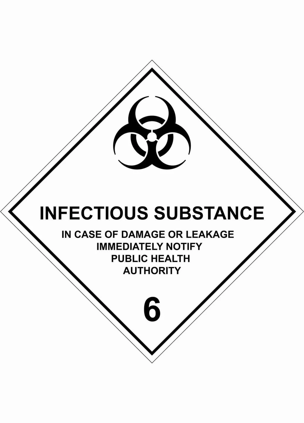 Наклейка предупреждающая на автомобиль "Инфекционные вещества. Infectious substance. Класс 6" Кавун наліпка (316142264)