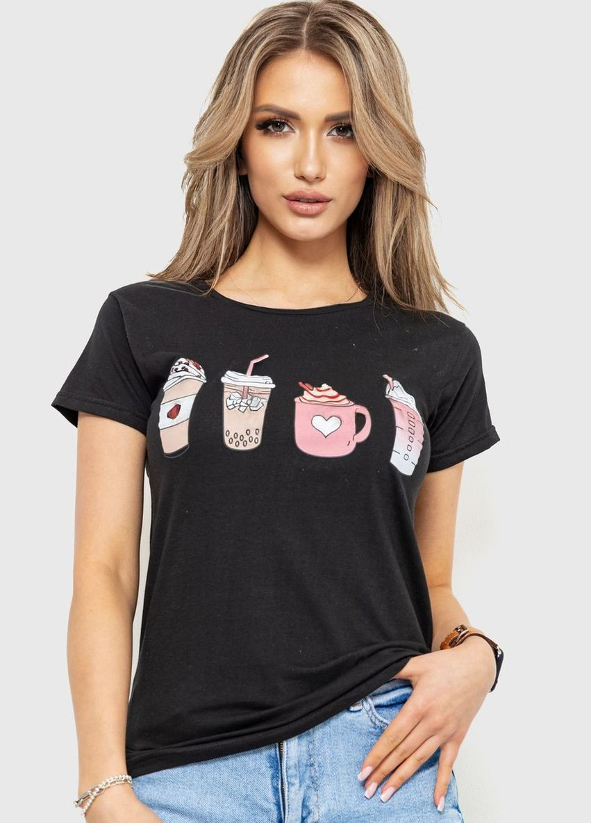 Футболка женская с принтом, цвет красный, Ager - (266815485)