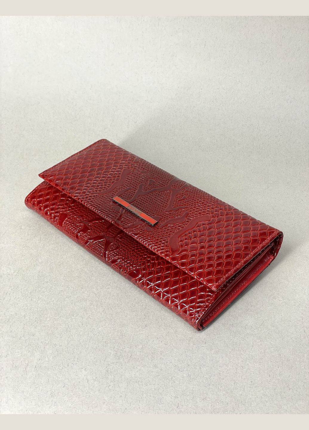 Гаманець жіночий шкіряний лак під рептилію великий Karya Гаманець (345600551)