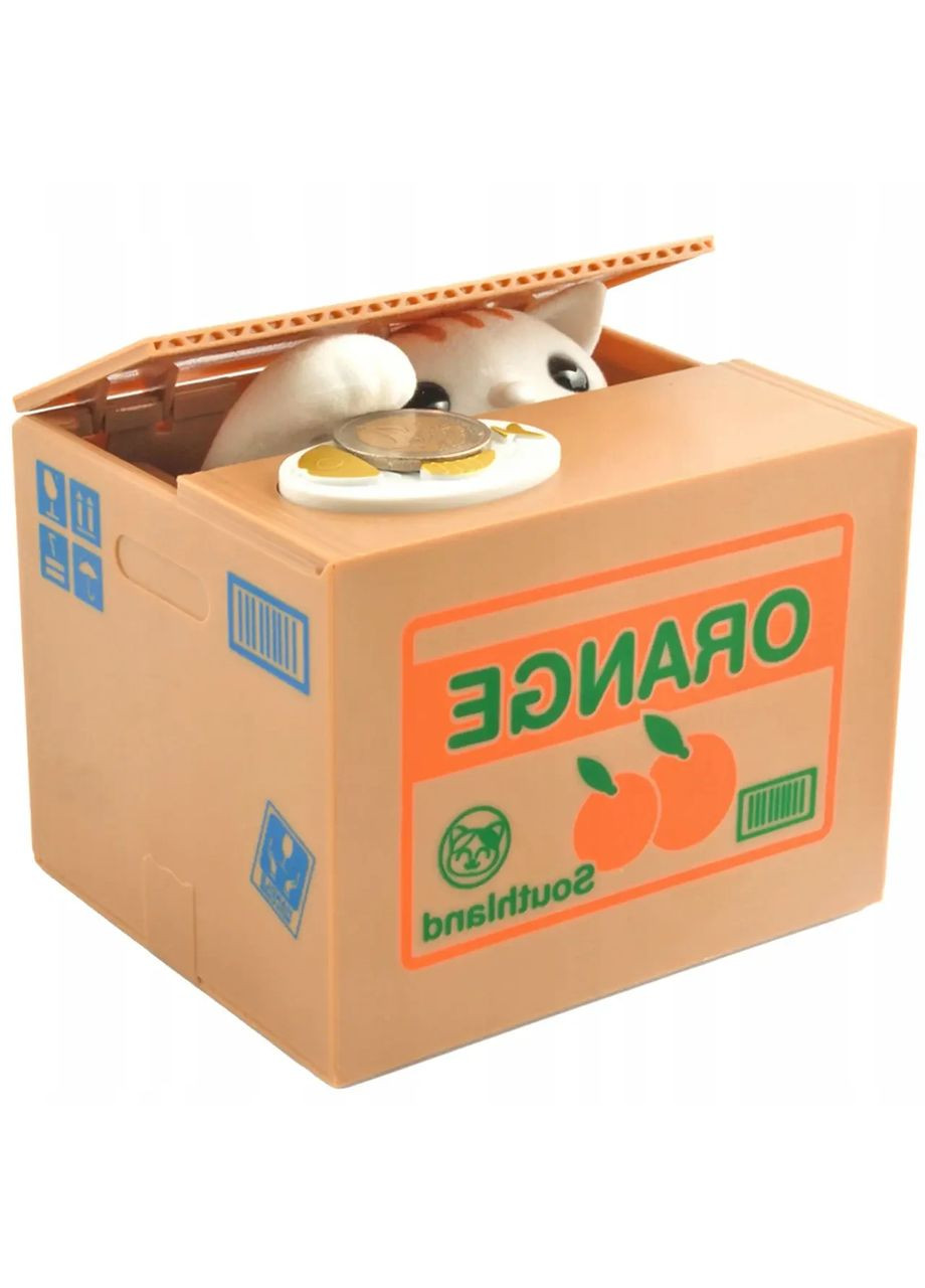 Интерактивная копилка "Кот в коробке ворует монету" на батарейках (22468) Iso Trade (372011144)