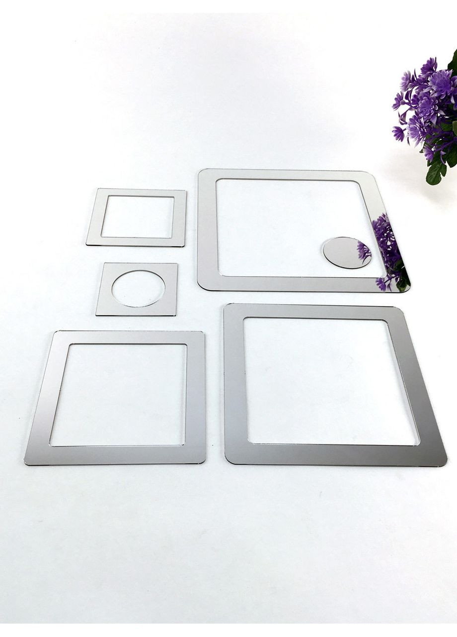 Декоративные наклейки интерьерные акриловые 3d на стену Мини-Каре 24 шт. Серебро Ваша Світлість (366334688)