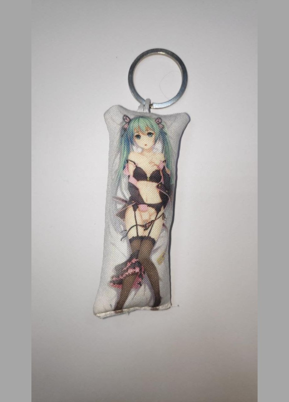 Брелок міні-дакімакура аніме Міку Вакалоїд двосторонній 4х10 см (br0009) No Brand (327003622)