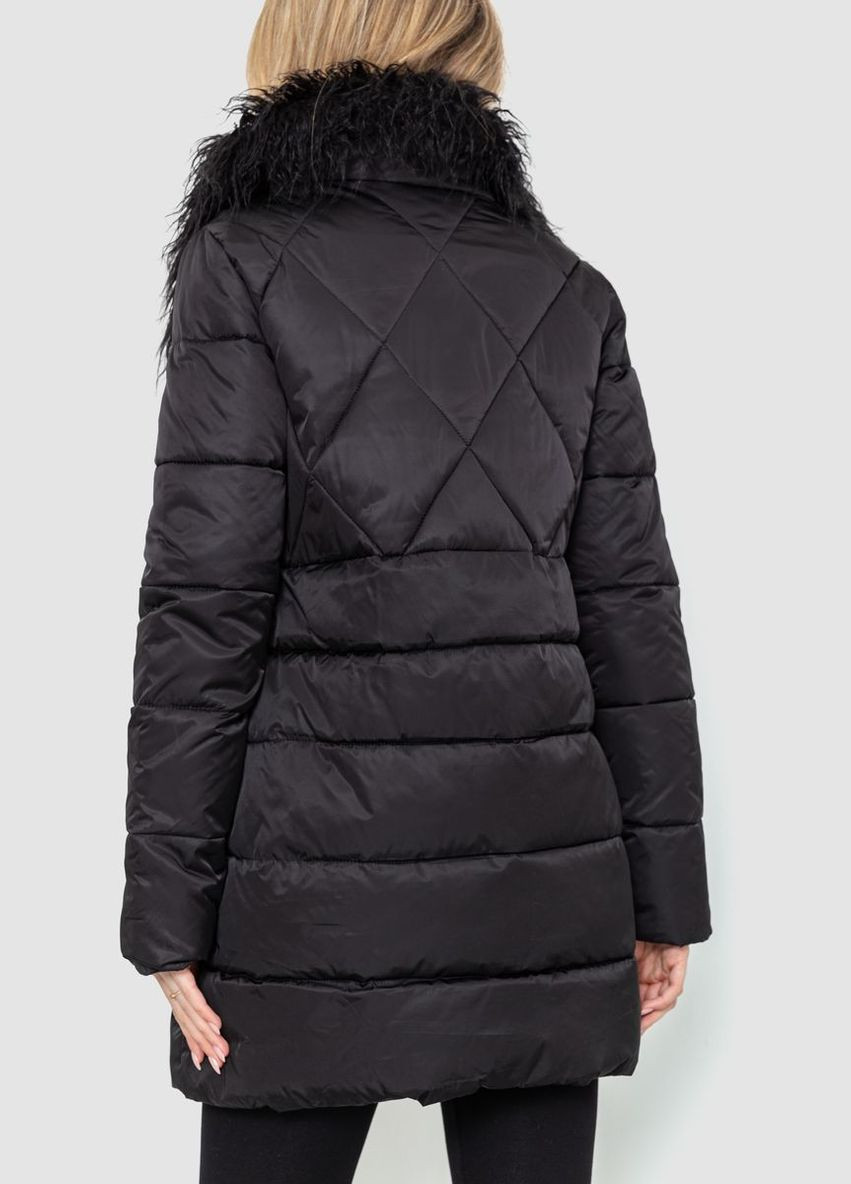 Черная демисезонная куртка женская, цвет черный, Ager