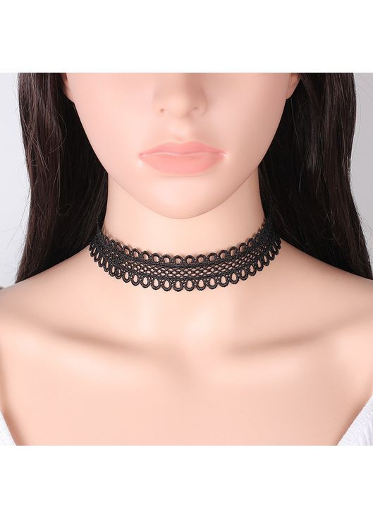 Красивый кружевной чокер на шею, для девушек «Black mood» (черный) China (367623310)