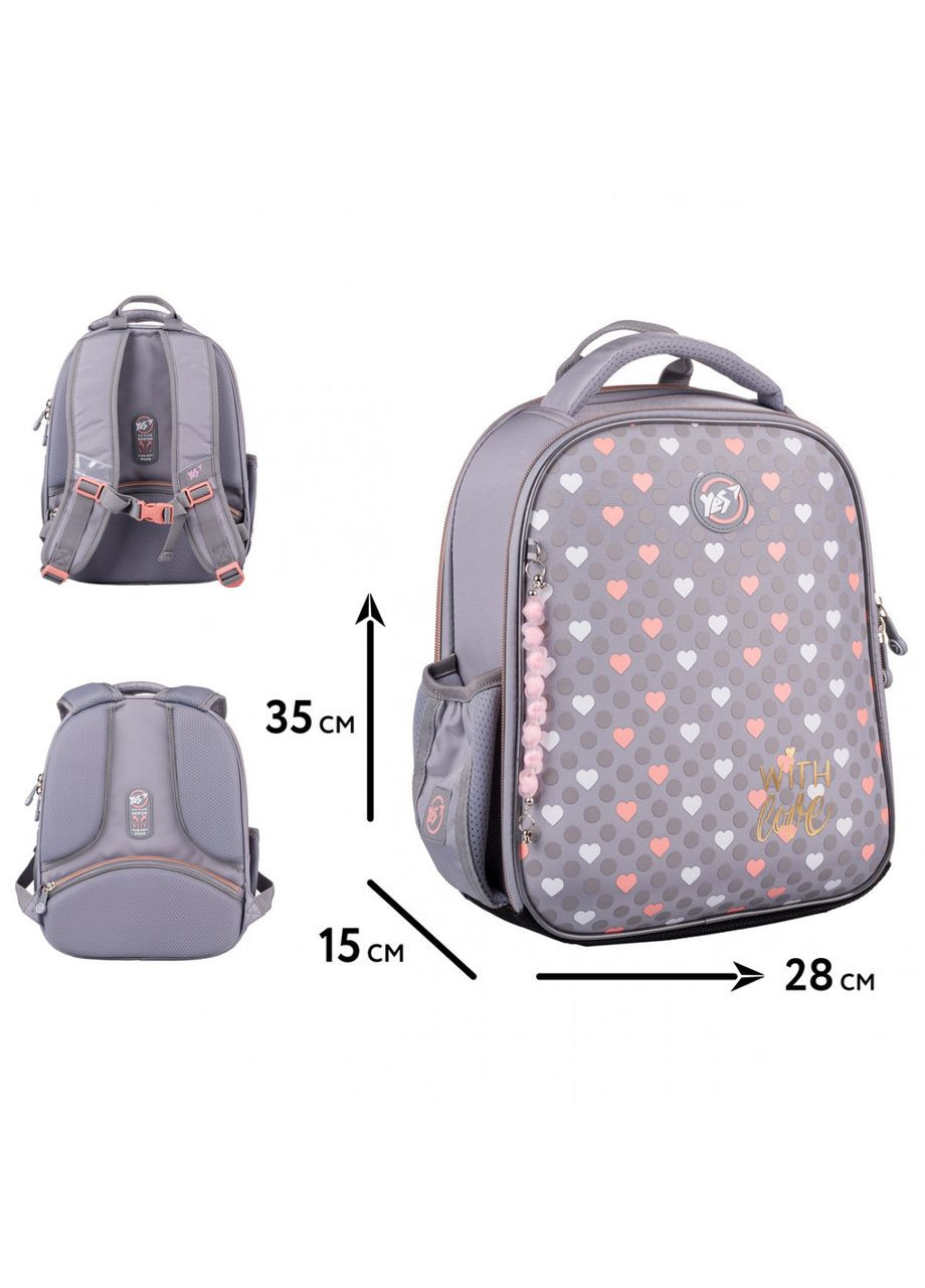 Рюкзак H-100 школьный каркасный With Love 559840 Yes (330034239)
