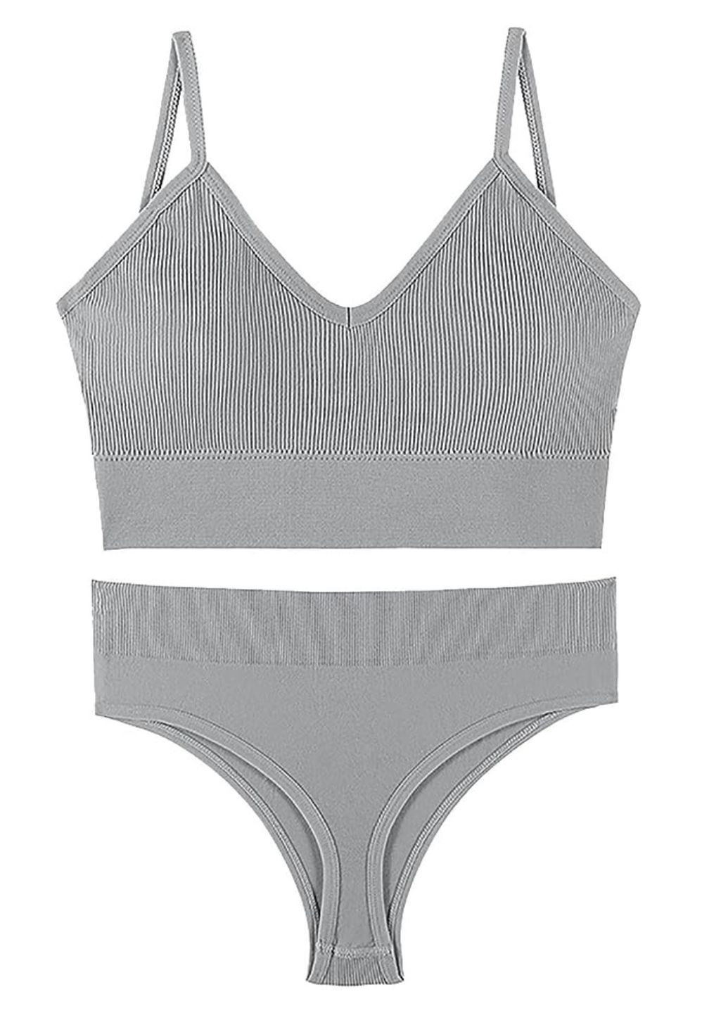 Сірий демісезонний еластичний комплект білизни perfect (699-44) Macarena