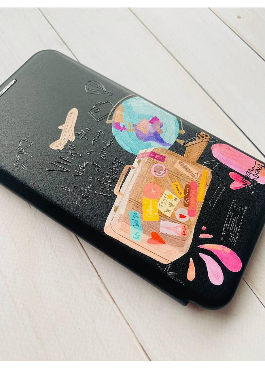 Чохол-книжка з малюнком для Samsung Galaxy A34 5G/A346 Чорний:: Подорожі (принт 329) G-Case (360664709)