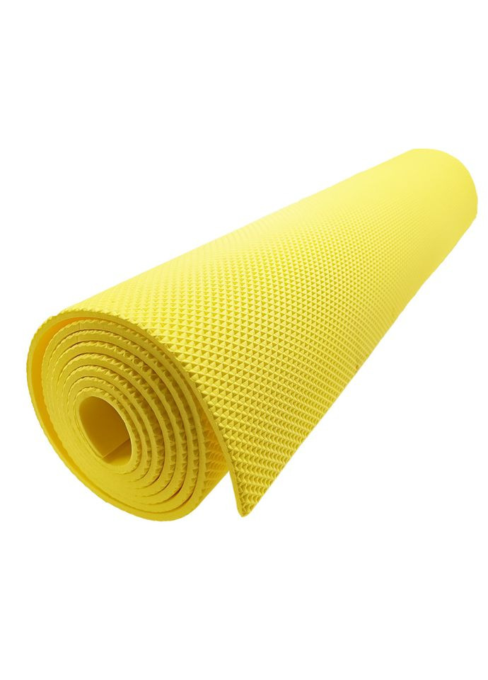 Йогамат, коврик для йоги M 0380-1 материал EVA Желтый Profi (308370650)