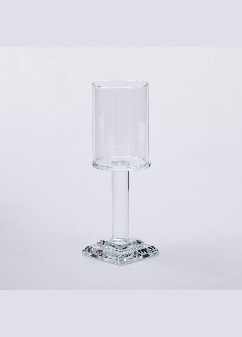Підсвічник скляний на ніжці 6.5×20 см підсвічник келих декоративний прозорий HP-4-40S Yiwu (329375885)