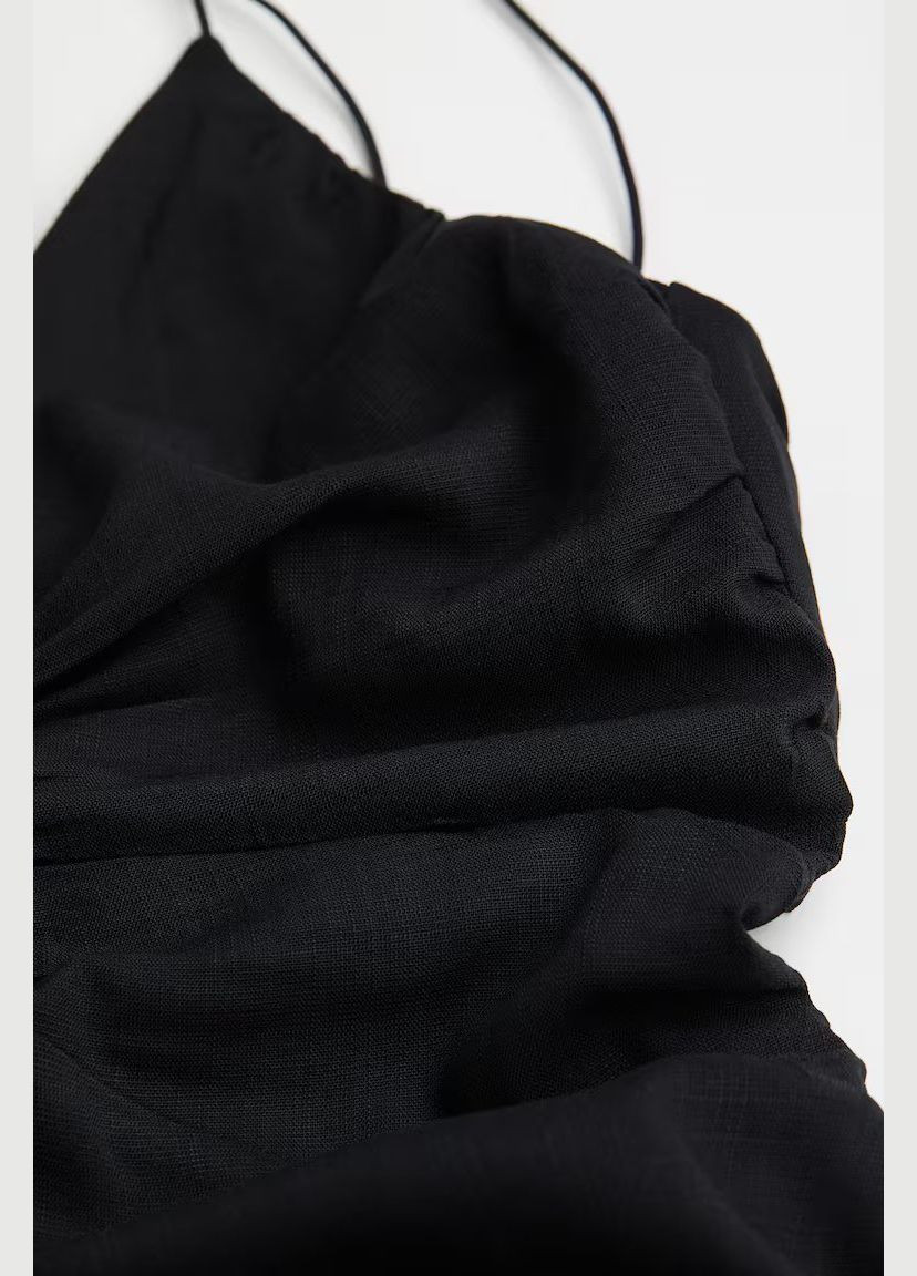 Черное платье H&M однотонное