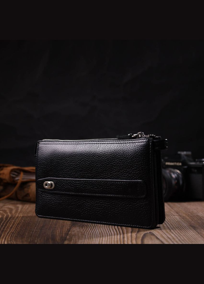 Цікавий клатч на два відділення з натуральної шкіри флотар 22047 Bond (331910002)