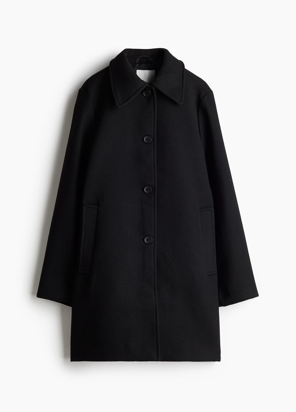 Черное демисезонное Пальто укороченное H&M