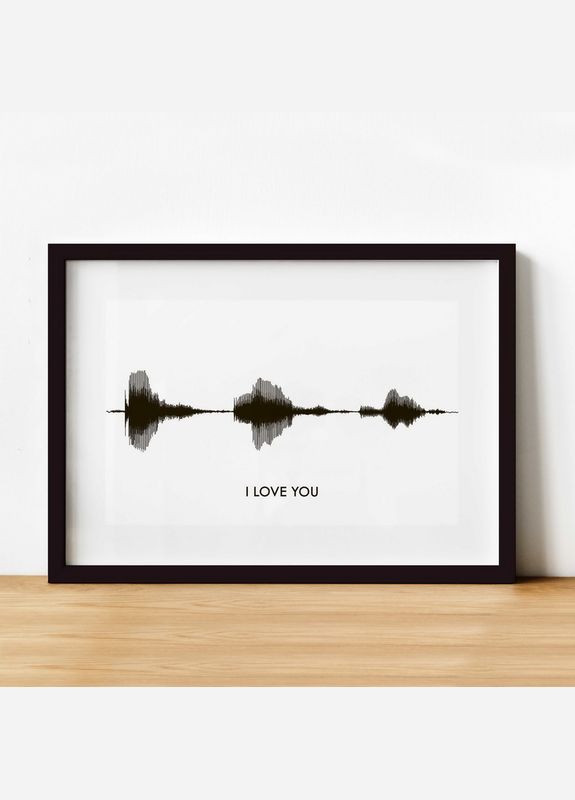 Постер "I LOVE YOU" А3 (BD-pl-05) white-black BeriDari (311219277)