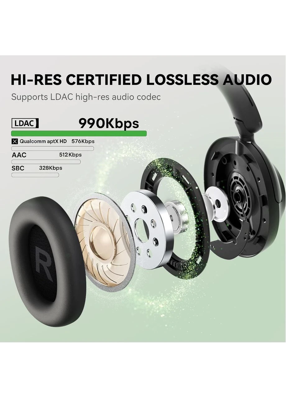 Гарнитура A6, Bluetooth + USB-C, Hybrid ANC, Черный Oneodio (390181088)
