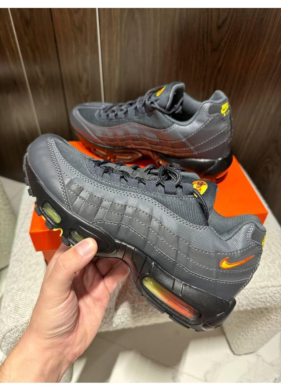 Жовті Осінні кросівки чоловічі nike air max 95 anthracite safety orange найк аір макс 95 No Brand