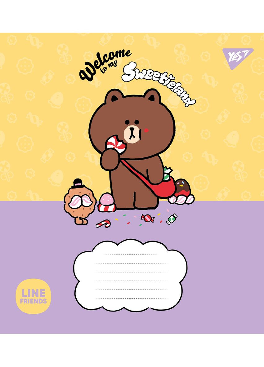 Набор тетрадей школьных А5/12 линия Line Friends Sweetieland 25 шт (766949) Yes (352167499)