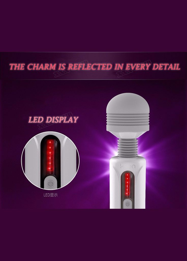 Вібратор мікрофон для клітора великий потужний Magic Wand на акумуляторі Leten (303910569)