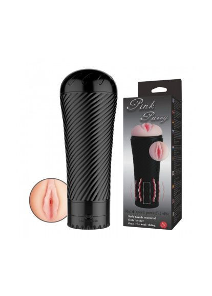 Мастурбатор с вибратором- Pink Pussy Vagina Masturbator Cup Drive - мужские маструбаторы LyBaile (335399786)