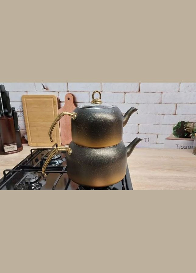 Двоярусний чайник O.M.S. Collection 8250L-Bronze OMS (273218248)