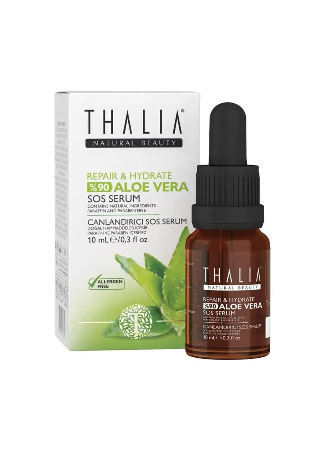 Відновлююча SOS-сироватка для обличчя з 90% алое вера 10 мл Thalia (316701425)