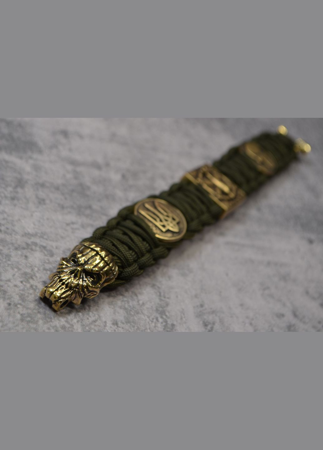 Браслет с застёжкой Франкенштейн гербом Украины знаком Миномётников и знаком Каратель из латуни ручного лить No Brand (355796105)