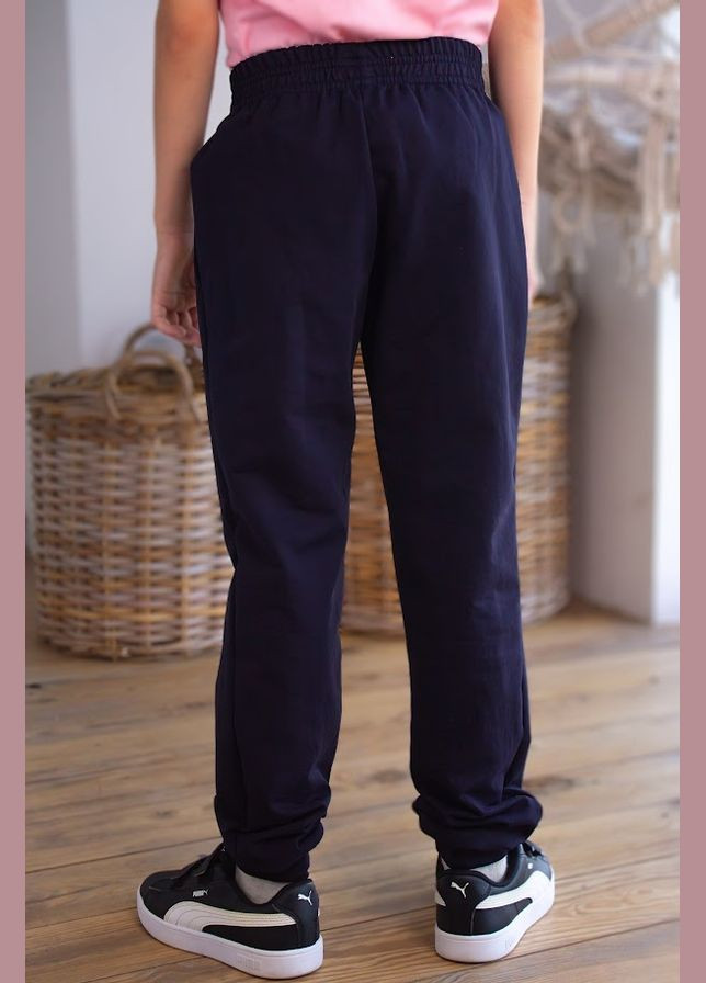 Темно-синие повседневный демисезонные брюки No Brand