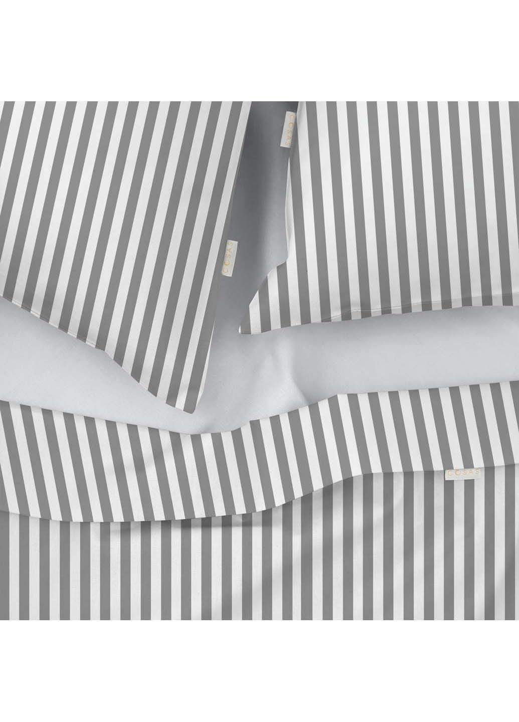 Двоспальна постіль з простирадлом на гумці Lines 180х220 см Cosas (307387585)