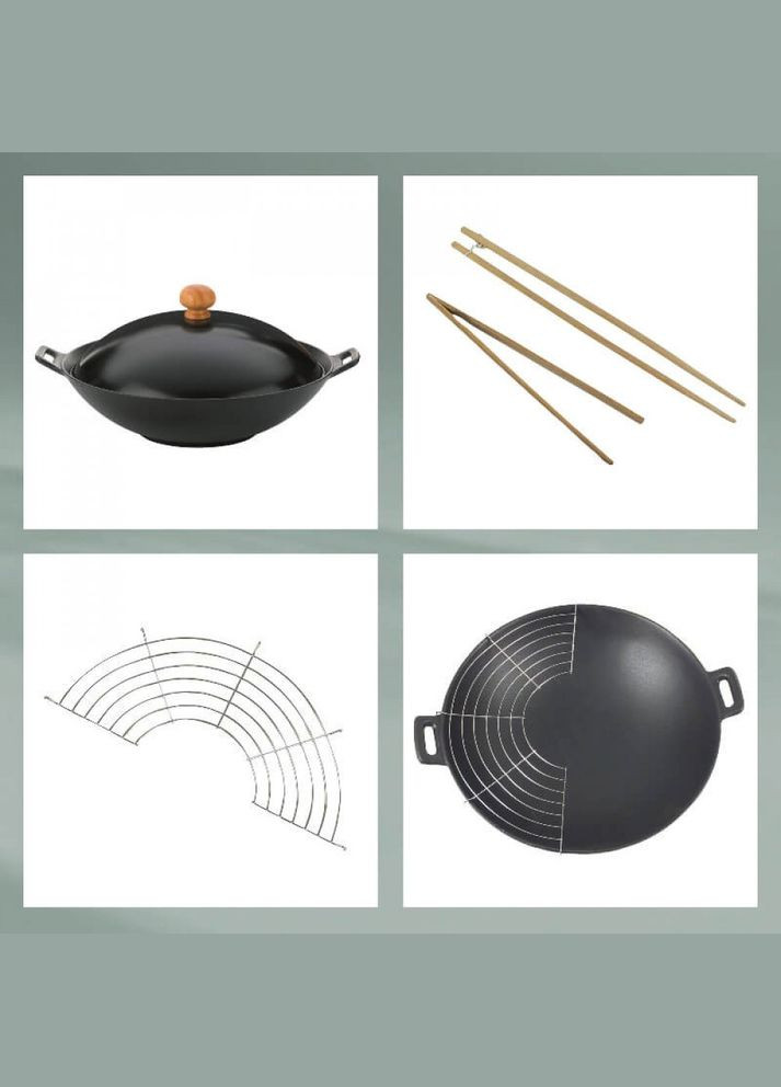 Набір Вок Asia, 36 см, 4,5 л, 5 предметів 77943 Kela (316517782)