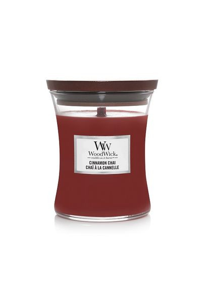 Ароматична свічка в склі Medium Cinnamon Chai 275 г (92104E) WoodWick (335371422)