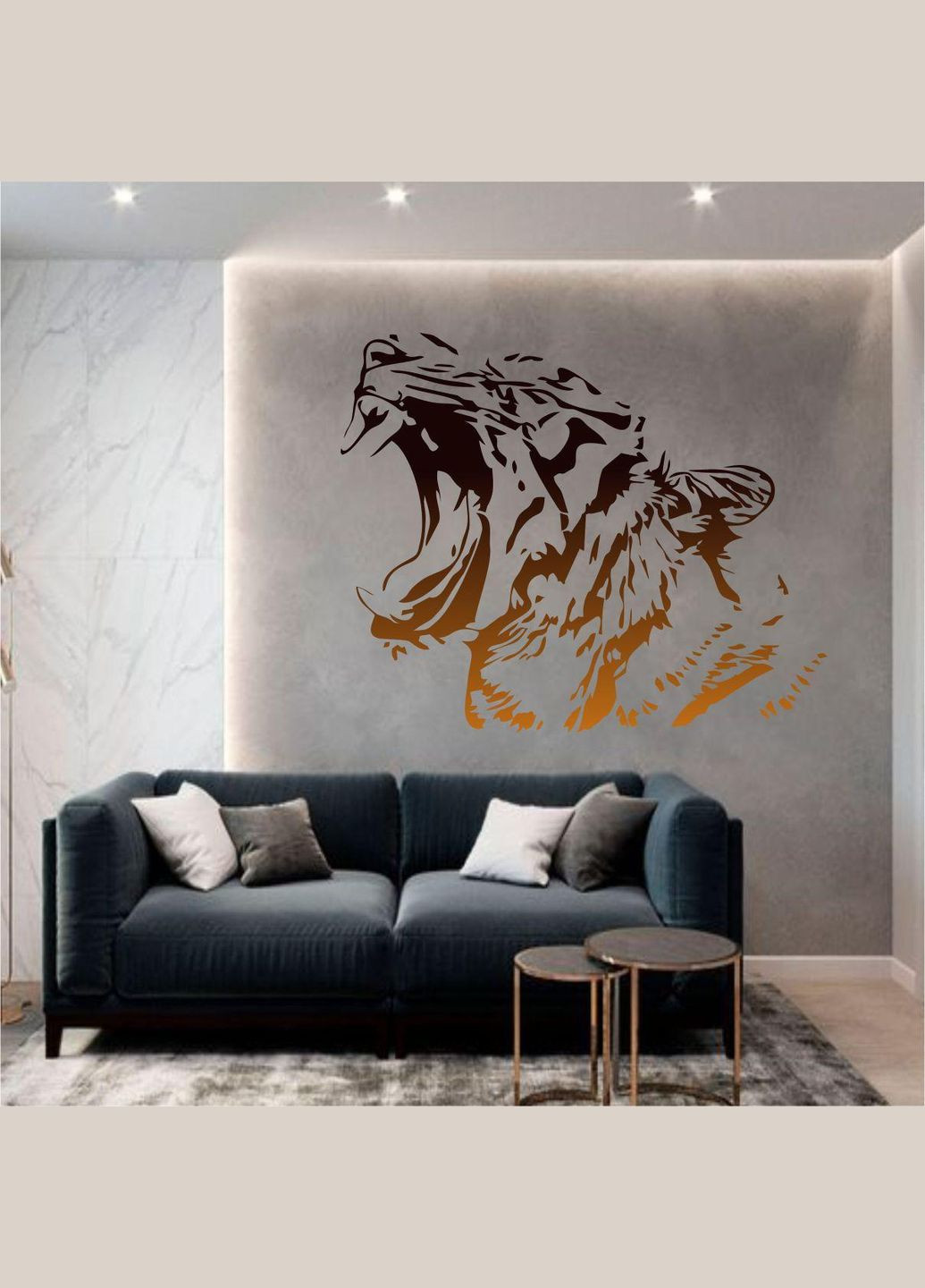 Трафарет для фарбування, Тигр, одноразовий із самоклеючої плівки 95 х 110 см Декоинт (278289359)