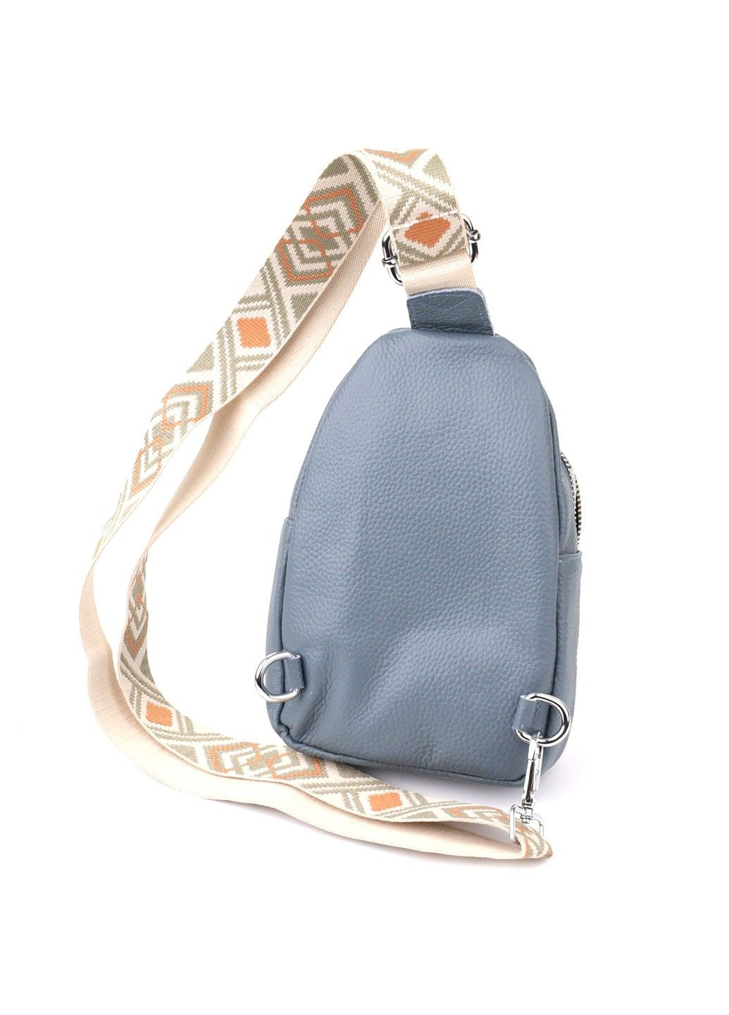 Універсальна жіноча сумка-слінг із натуральної шкіри 22937 Синій Vintage (356452211)