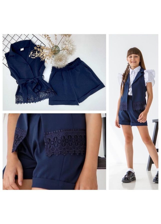 Костюм школьный с шортами на девочку No Brand (351502346)