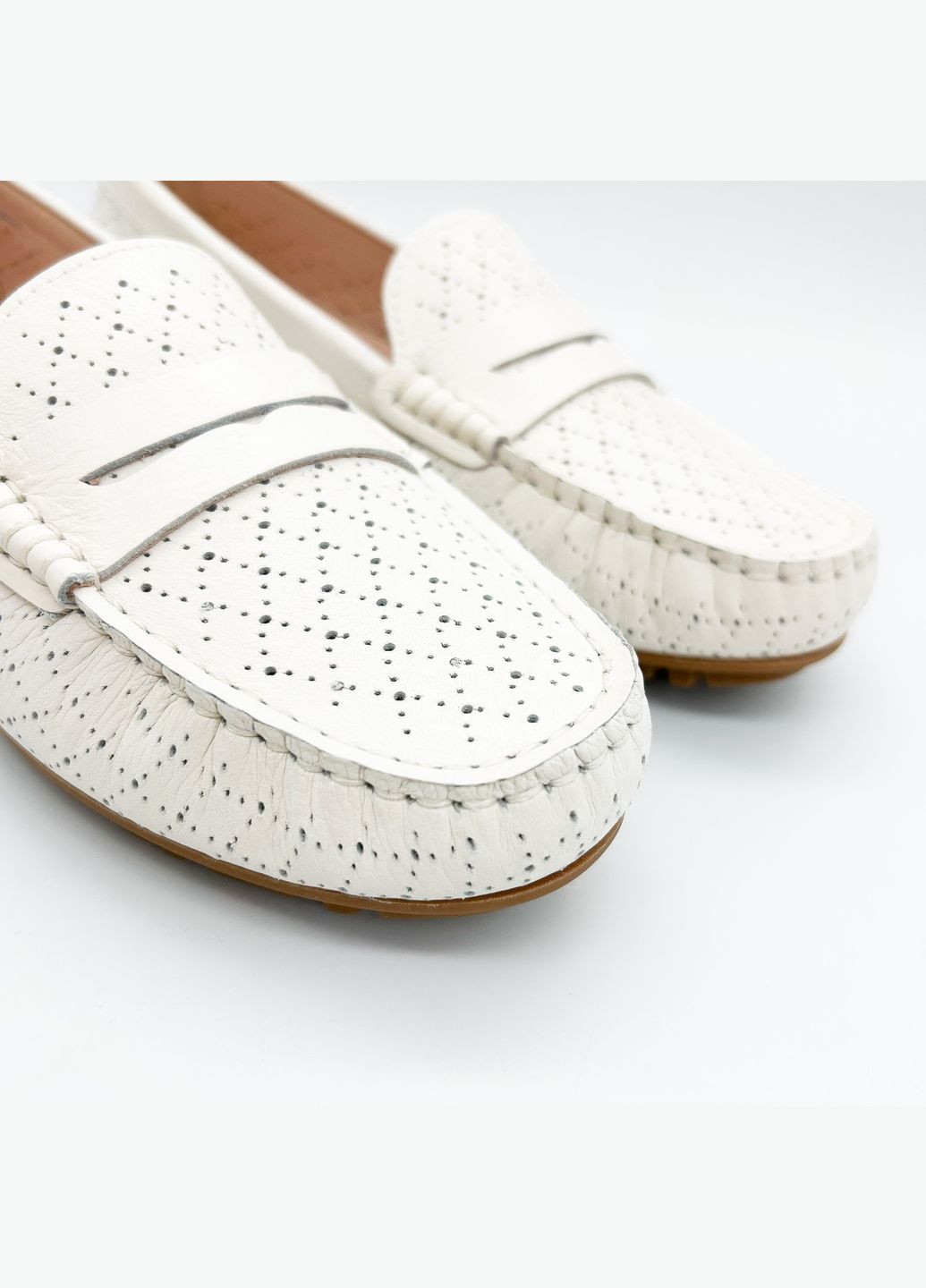 Белые мокасины (р) кожа 0-1-1-am-2020-99-3 Danler