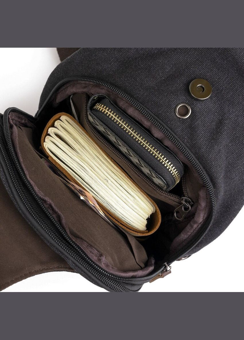 Чоловіча текстильна сумка через плече для роботи та подорожі Vintage чорна (sku_20077) No Brand (328922332)