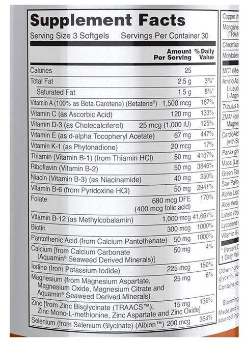 Men's Active Sports Multi 90 Softgels Now Foods (362418908)
