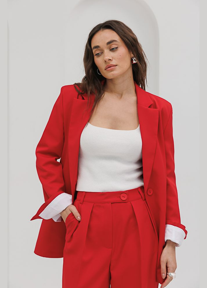 Женский брючный костюм с палаццо шоколадный Arjen (294906813)