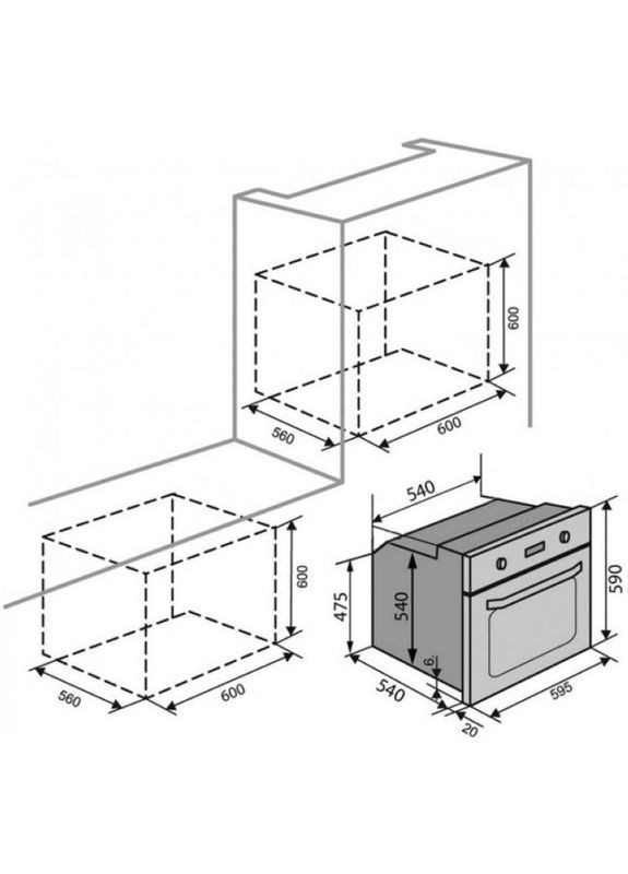 Духовка электрическая LAS VEGAS 6 TC (GRS) Ventolux (314981768)