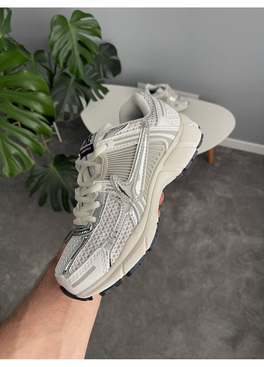 Кроссовки женские и мужские Nike Air Zoom Vomero 5 dust metallic silver gray | Найк Аир Зум Вомеро 5 серые No Brand серебряные демисезоны (355339597)